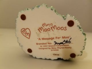Mary ' s Moo Moos Enesco Figurines 1997 4 piece set designed by Mary Rhyner - Nadig 3