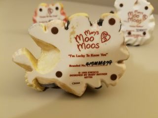 Mary ' s Moo Moos - Enesco Figurines - 1993 5 piece set designed by Mary Rhyner 2