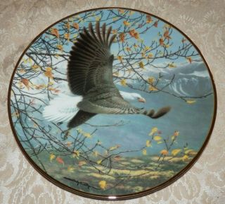 Seasons Of The Bald Eagle Autumn In The Mountains Plate John Pitcher Hamilton