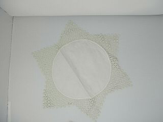 Vintage Lace Doily Crochet Star 19 1/2 Inches Dia.