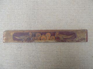 895.  Antique Carved Gild Gilt Wood Panel With Flower