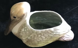 Vintage Sitting Pelican Planter Ocean Nautical Decor