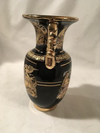 24K Gold Handmade in Greece Ancient Mythology Representation Vase 2