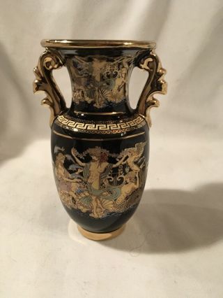 24K Gold Handmade in Greece Ancient Mythology Representation Vase 3