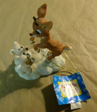 Enesco Rudolph And The Island Of Misfit Toys " Sharing Fun And Friendship " & Tag