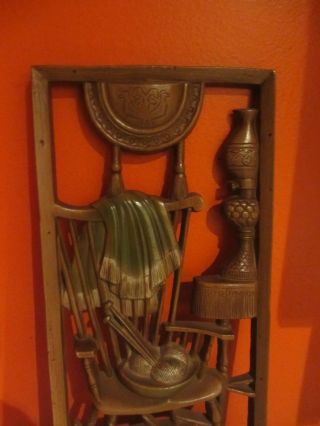 Vintage BURWOOD Plaque with ROCKING CHAIR Cat & YARN 5