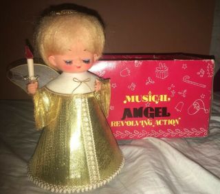 Vintage Musical Angel Revolving Action Playing 12 Days Of Christmas 4