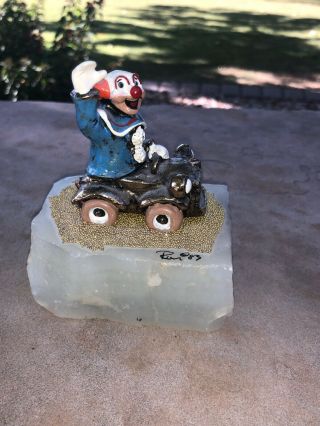 Ron Lee Clown Figurine - " Bozo Riding Car " - 278