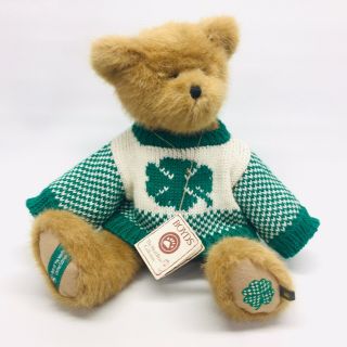 Boyds 2005 Head Bean Plush Bear Of The Month Limited Edition Lucky Liam With Tag