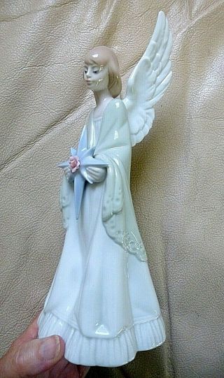 Lladro Star Of The Heavens Retired 6792 Angel With Star Figurine