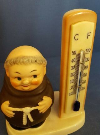 Vintage Goebel Friar Tuck Thermometer KF 56,  Blue Indicator,  TMK 3 8