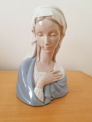 Lladro Porcelain Madonna Head Bust Of Virgin Mary,  4649