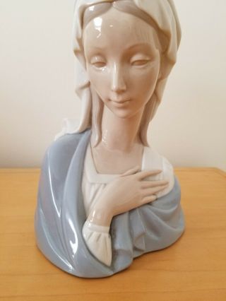 Lladro Porcelain Madonna Head Bust Of Virgin Mary,  4649 2