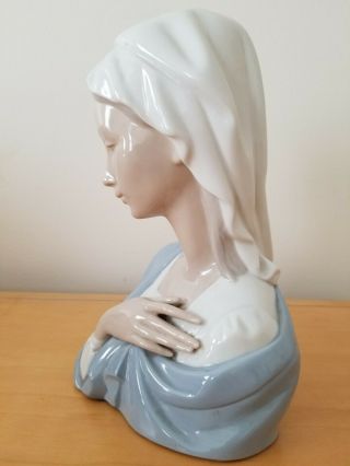 Lladro Porcelain Madonna Head Bust Of Virgin Mary,  4649 3