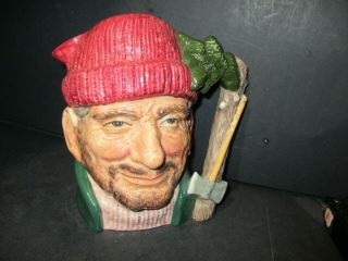 Royal Doulton Character Jug Toby The Lumberjack D6610 Made In England D304 Qq