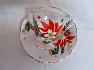 Vintage Queen Anne Fine Bone China Cup And Saucer,  Noel England 5418