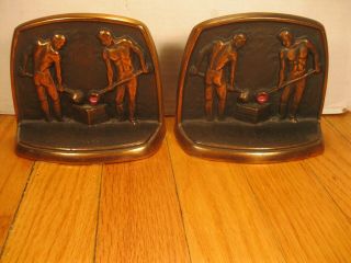Vintage Antique Albert Lea Mn Foundry Industrial Bookends