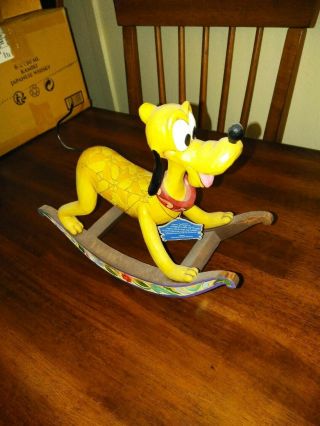 Enesco Disney Traditions Designed by Jim Shore Rocking Horse Pluto Figurine 9 in 2