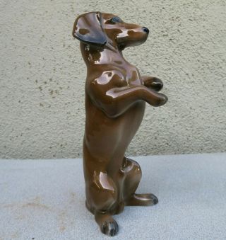 Handgemalt Rosenthal Meyer Pyritz Germany Dachshund Dog Figurine Porcelain