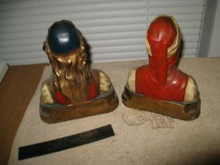 Vintage Beatrice and Dante Marion Bronze Bookends Divine Comedy Majestic Pair 2