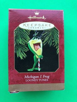 Hallmark 1997 Looney Tunes Michigan J.  Frog Ornament