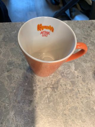 Kahlua Anything Goes Coffee Mug 11 Oz Orange Cup Mercury International 1999
