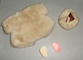 Vintage Vogue Ginny Doll Plush Coat and Hat Plus Shoe and Glove 2
