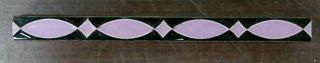 Vintage Tile Liner Lavender Fish Pattern On Black