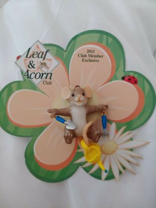 Charming Tail Mouse Pin Collectable Leaf And Acorn Club Gift 2011 Ready To Grow