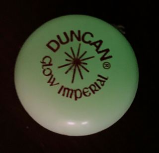 Vintage Antique Duncan Yo Yo - Glow Imperial - With String - Glow In The Dark 3