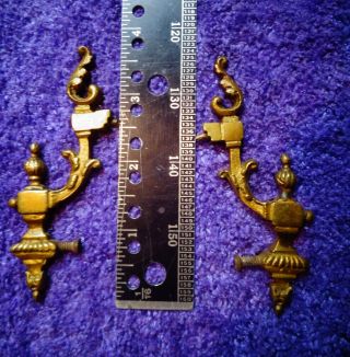 Antique French And / Or American Cast Figural Clock Attachments " As Found "