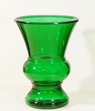 Vtg/Vase/Forest Green/Glass/NapCo/Urn Shaped/10 Tall/Holiday Decor/Cottage Chic 2