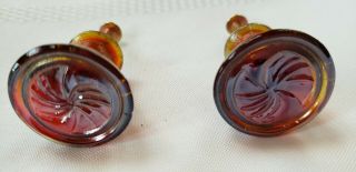 Red Gold - Tint Iridescent Glass Drawer Pull Knobs With Brass Screws - Set of 2 4