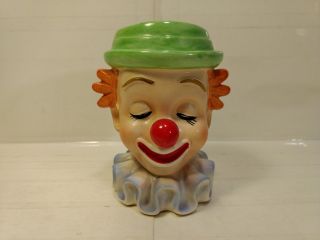 Vintage 5 " Inarco E - 2320 Clown Head Vase Figurine Hd680