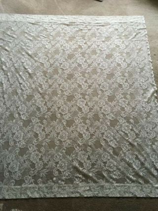 1 Vintage Lace Ivory Curtain Panel 60”/70”