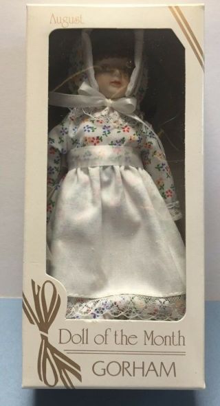 Vintage Gorham Doll Of The Month August Porcelain Doll