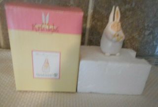 Dept 56 Patience Brewster Krinkles Bunny Rabbit Mini Ornament Easter Pink W/duck
