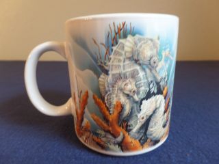Vintage - Polar Graphics 1997 By Jody Bergsmo - Sea Horses Ocean Life Coffee Mug