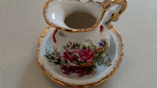 Vintage Royal Crown Hand Painted Pitcher and Bowl Set Japan 44/109 3
