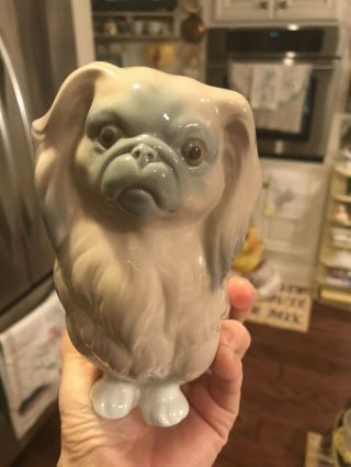 Lladro Pekingese Dog Figurine