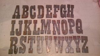 12 Inch Alphabet Per Letter Or Number Rusty Metal Vintage Western Style Stencil