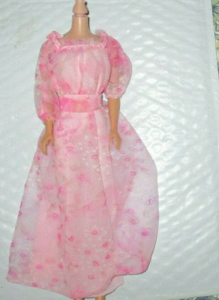 Vintage Kissing Barbie Pink Lip Print Dress Outfit for Mattel 1978 2597 3