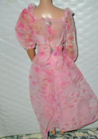 Vintage Kissing Barbie Pink Lip Print Dress Outfit for Mattel 1978 2597 4