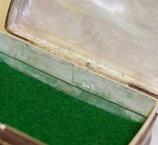 Vintage STERLING SILVER Trinket/Keepsake BOX Ceramic KITTEN/CAT Design Lid 7