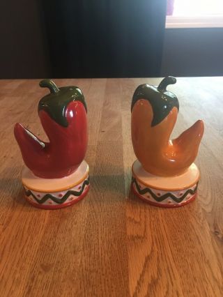 San Francisco Clay Art “chili Peppers” Salt & Pepper Shakers