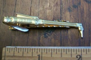 Victor Cutting Torch Vintage Tie Bar Clip Welding - Gold Colored