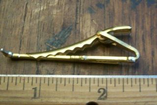 Victor Cutting Torch Vintage Tie Bar Clip Welding - gold colored 3