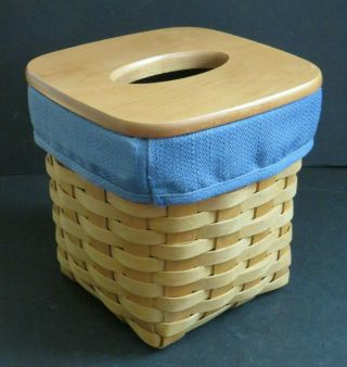 Tall Tissue Basket With Fabric Liner From Longaberger