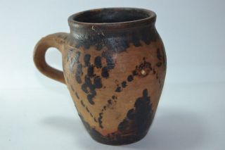 Antique Clay Cup Handmade Marocain Water Coated With Traditon Healthy Tar