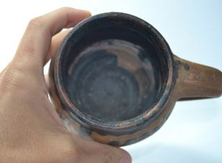 Antique clay cup handmade marocain water Coated with traditon healthy tar 2